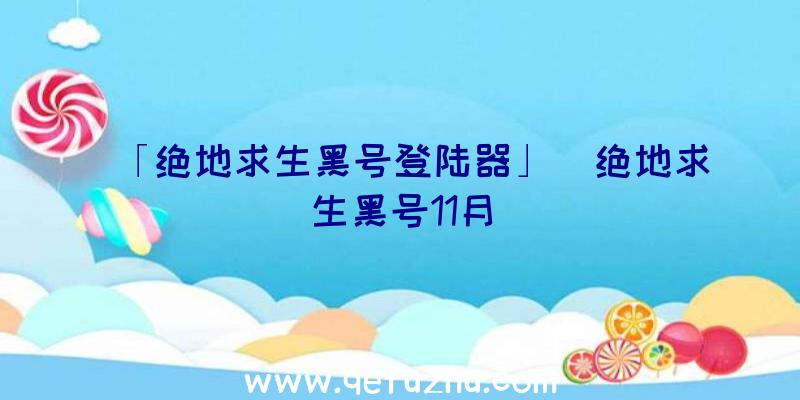 「绝地求生黑号登陆器」|绝地求生黑号11月